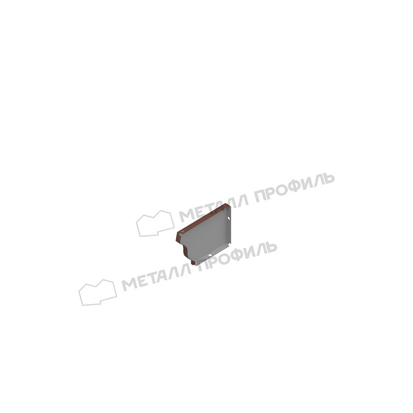 Заглушка желоба 120х86 левая (ПЭ-01-8017-0.5) ― купить по умеренной стоимости ― 95 ₽ ― в Костроме.