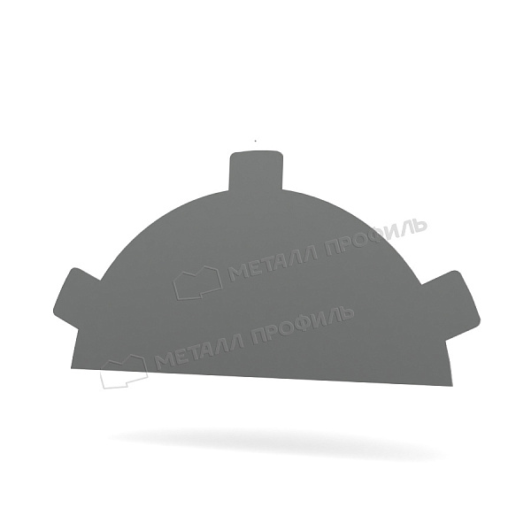 Заглушка конька круглого простая NormanMP (ПЭ-01-9006-0.5) ― купить по умеренным ценам ― 365 ₽.